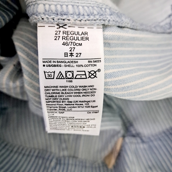 Gap 1969 Paper Bag Railroad Stripe Trouser Pant - Picture 10 of 12